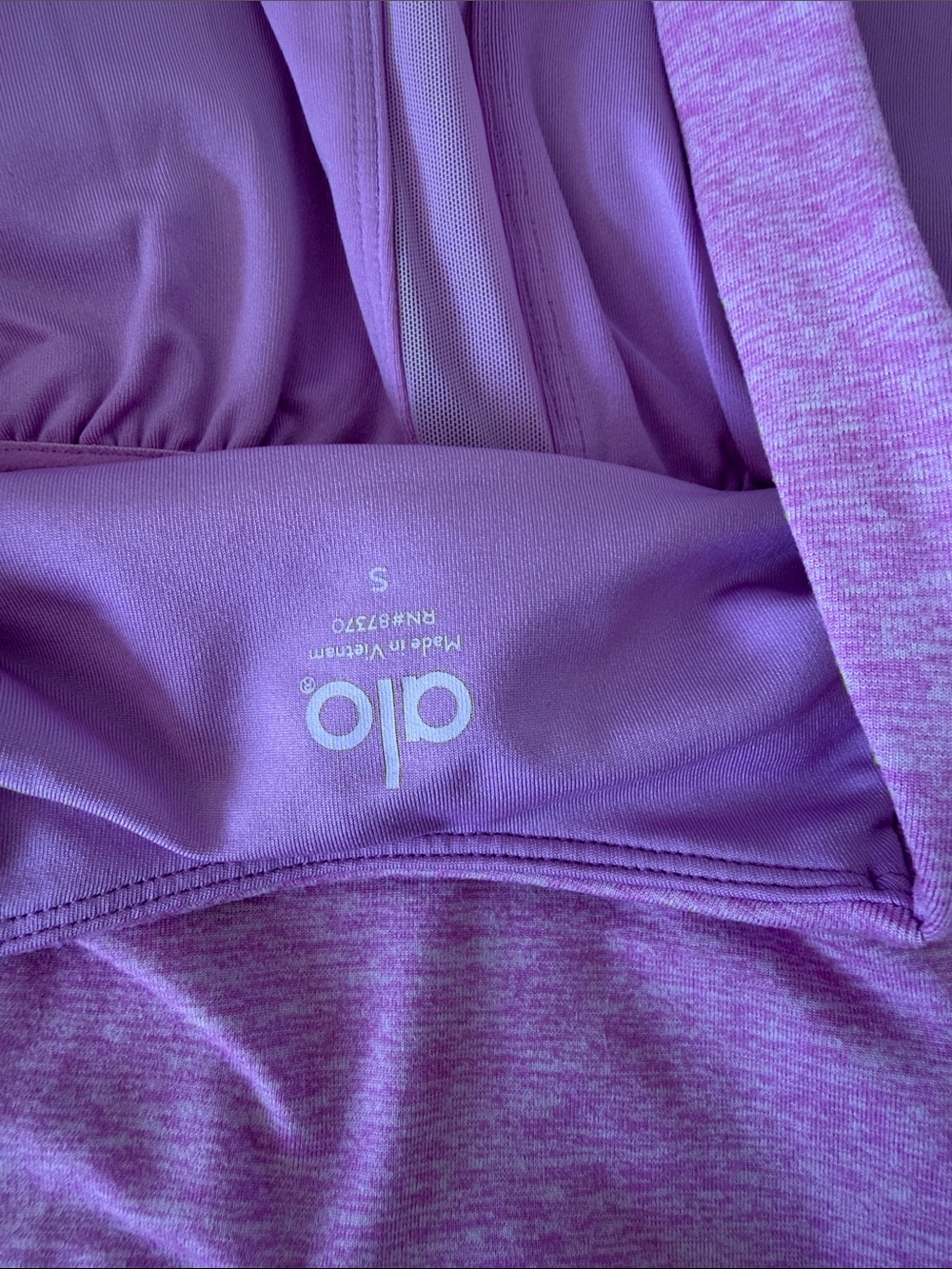 ALO Yoga Heathered Pink Slim-Strap Tank - Picture 4 of 5